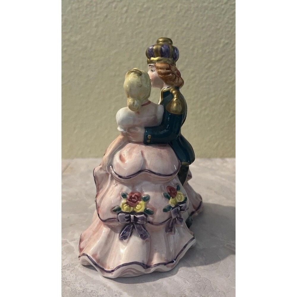 Fitz & Floyd Cinderella & Prince Charming Quartz Clock Vtg 1995 - Picture 5 of 8